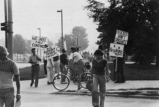 Faculty on strike fall 1978