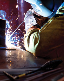 stock photo of a welder