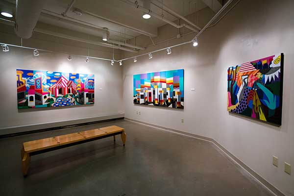 Paintings on display at Gallery 602