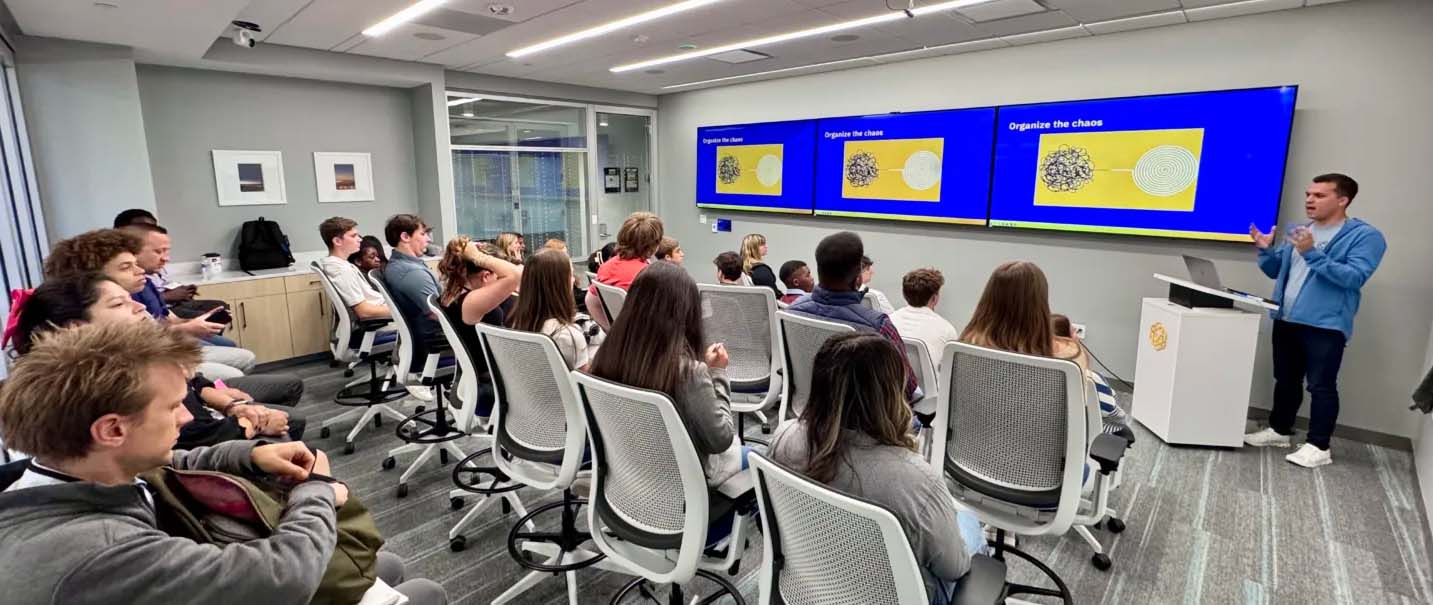 Students listening to a lecture