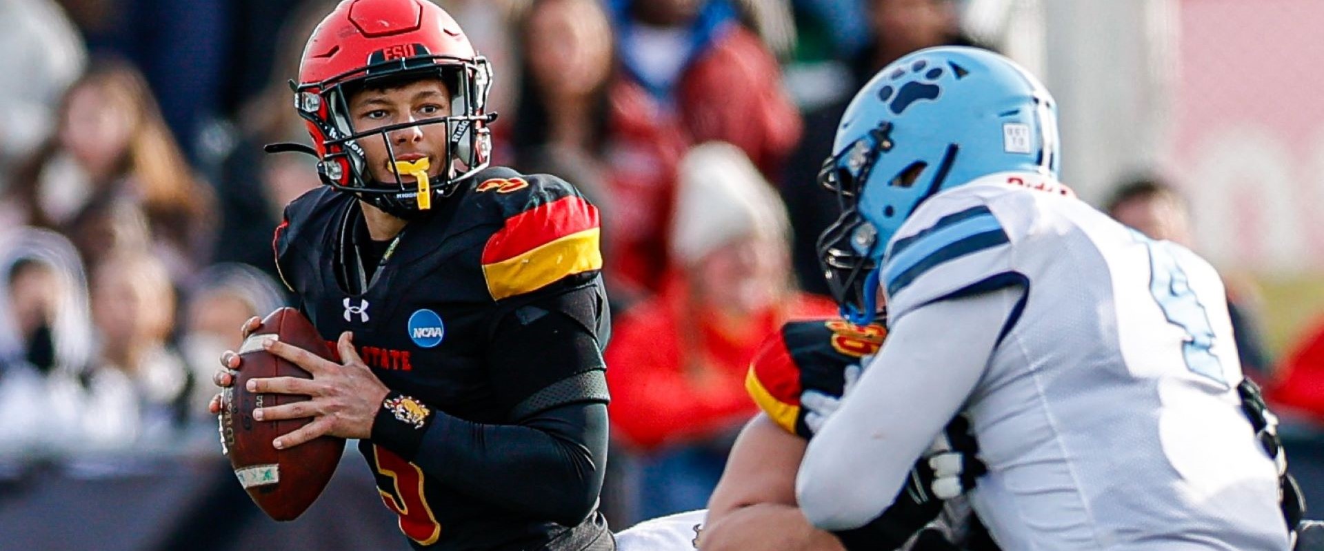 Chase Carter with the football.