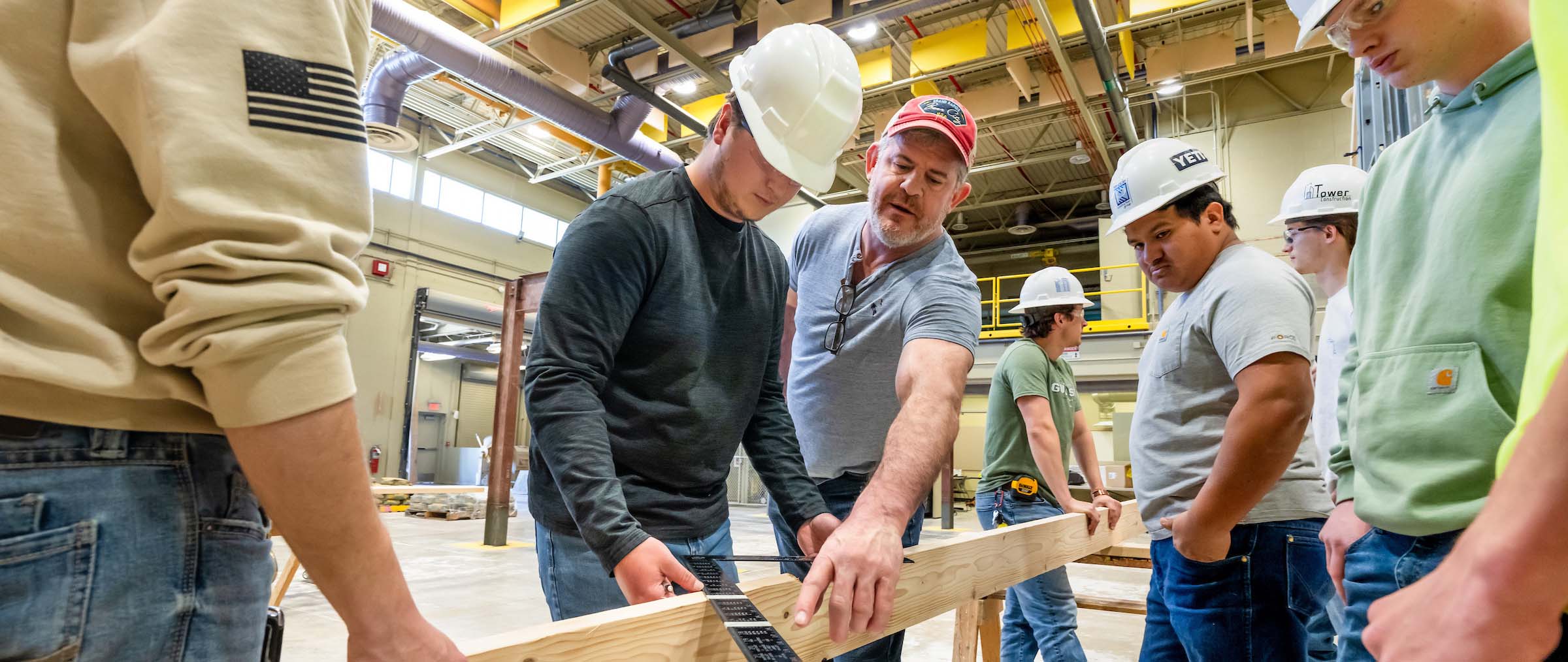 Photo of construction students with instructor