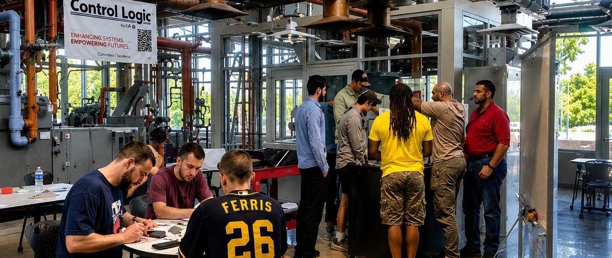 Attendees working during a lab experience