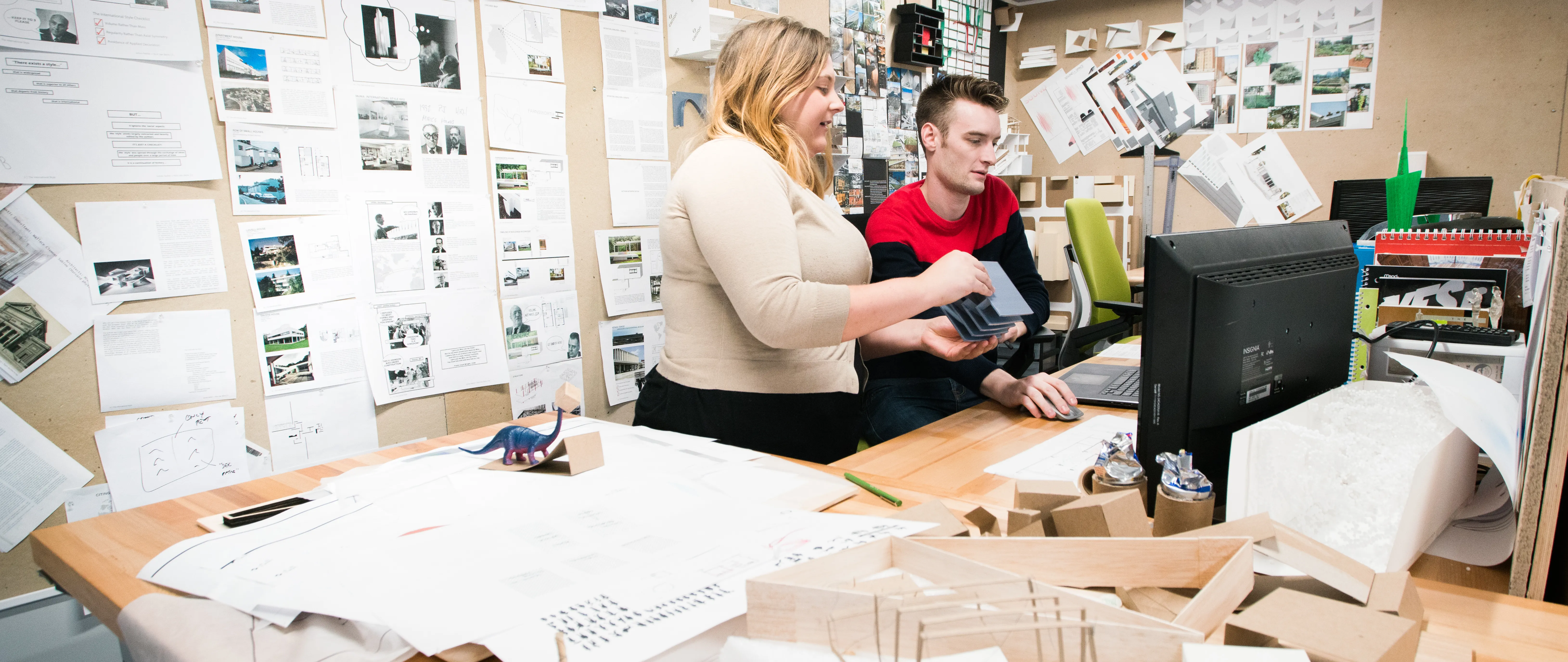 students working together in a classroom