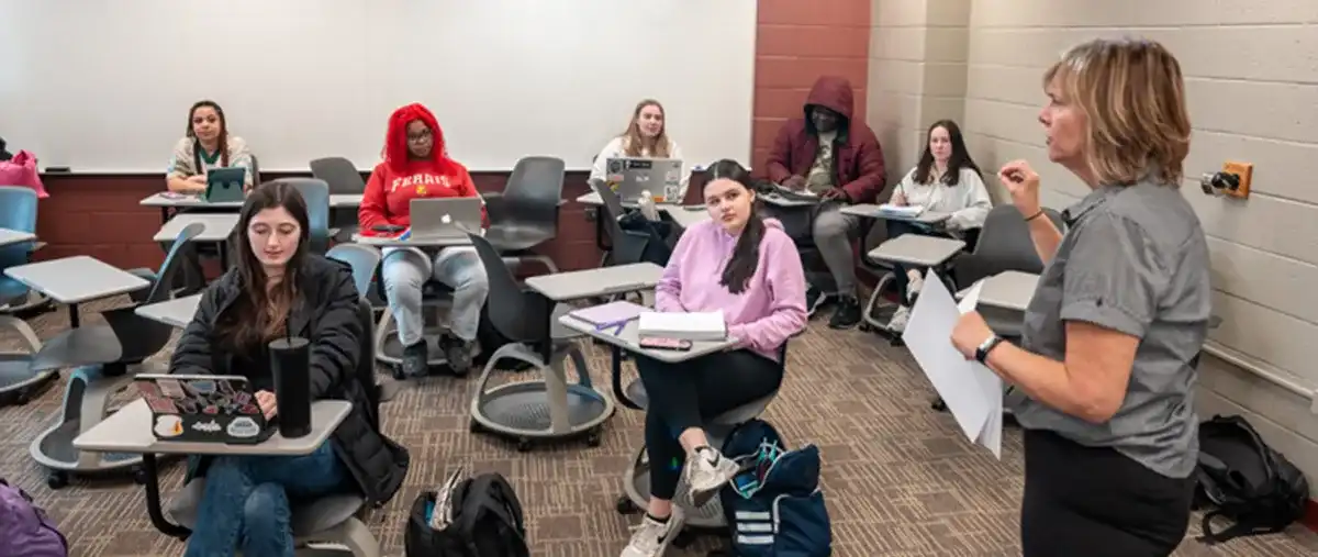 Students listening to a lecture