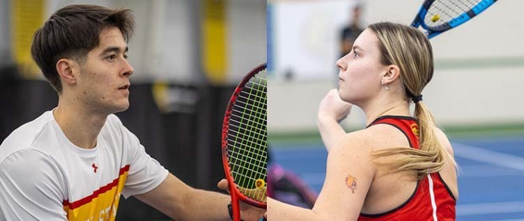 Action shots of Kovacs and Peisley