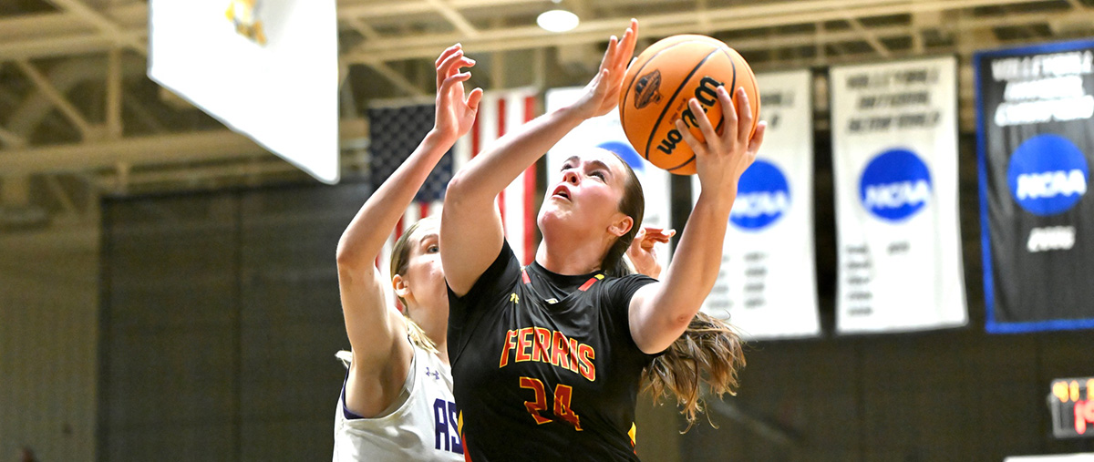 Player attempting a layup shot.