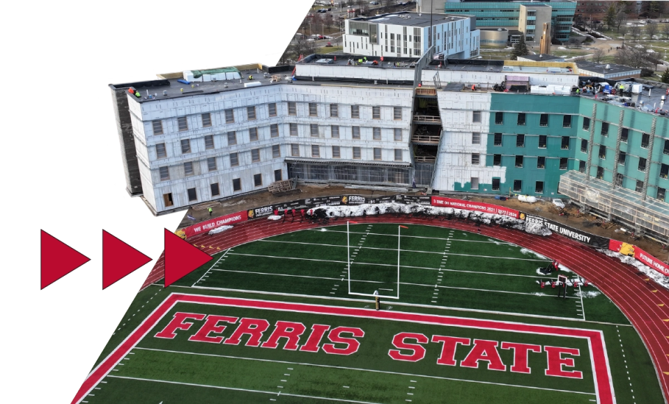 Construction of stadium hall