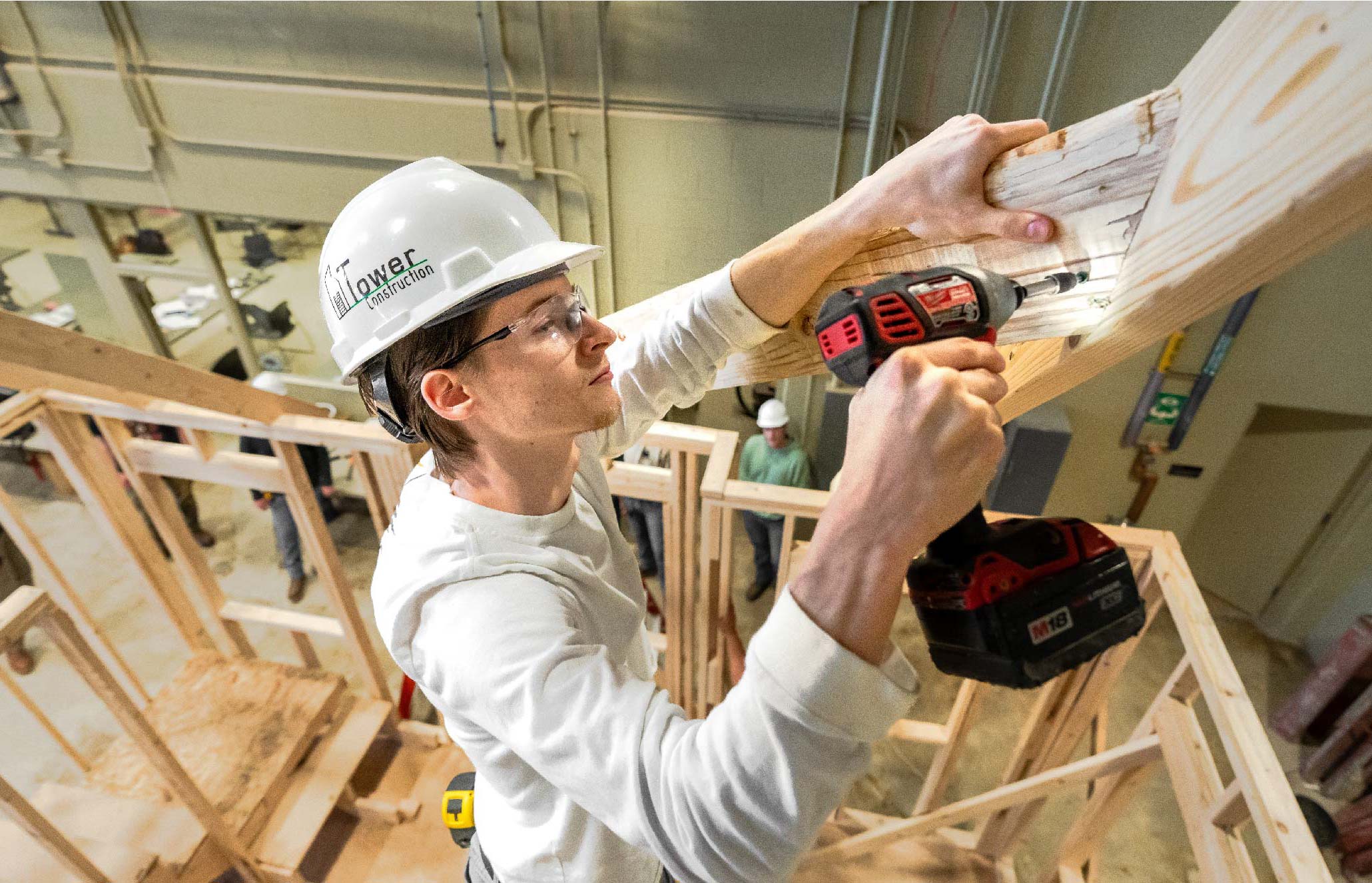 Student working in a lab setting