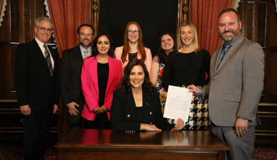 CATCH members posing with Governor Whitmer