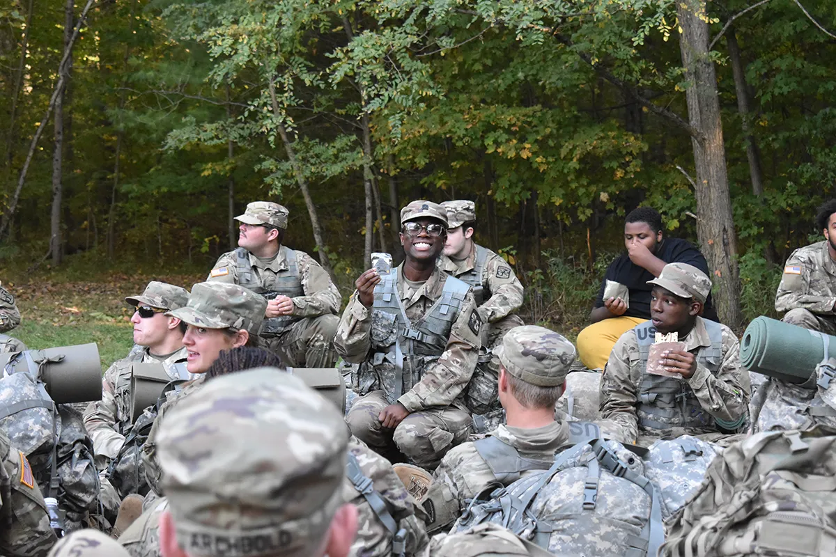 ROTC cadets in the field