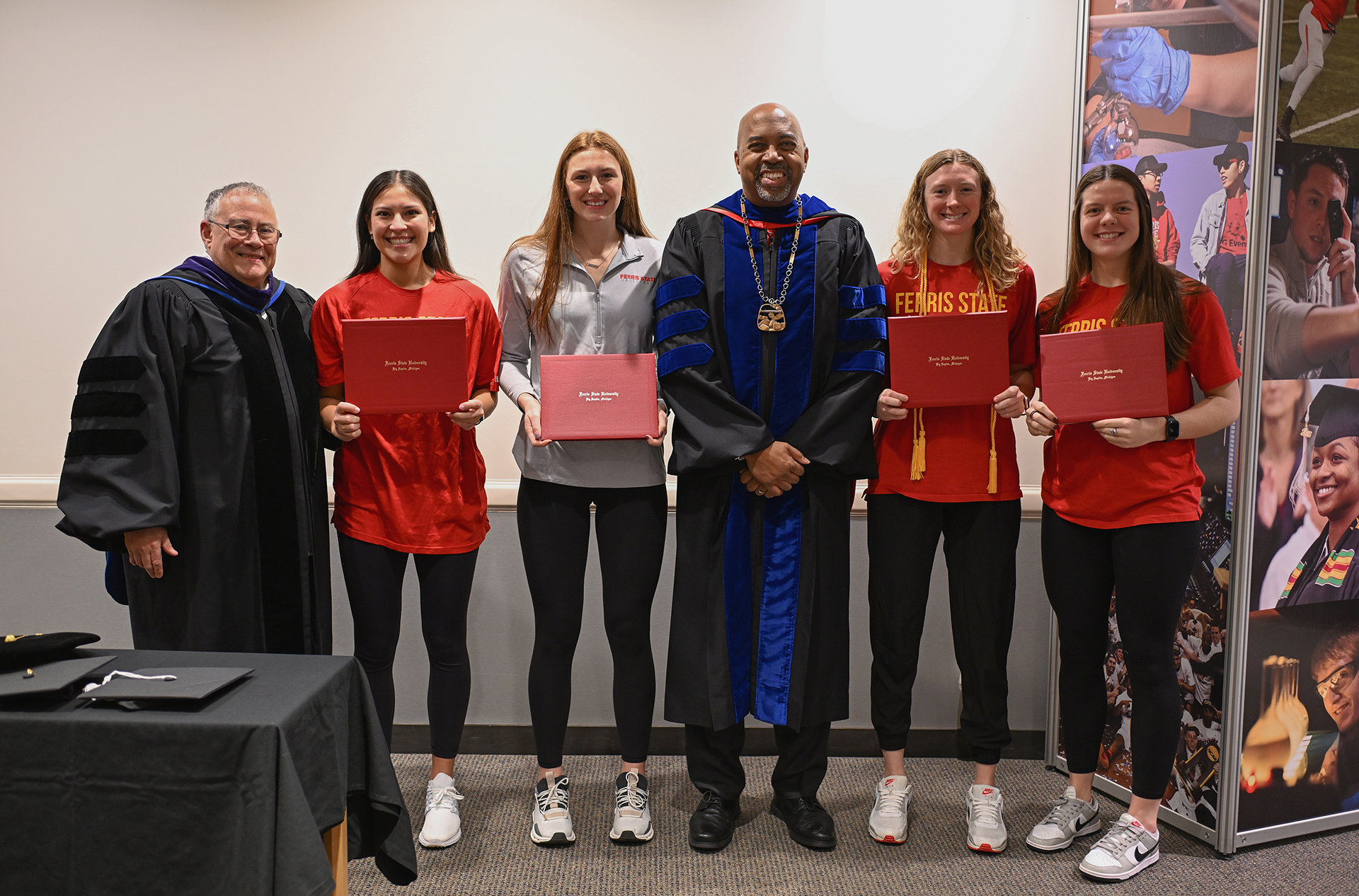 Ferris State volleyball players receive special commencement ceremony