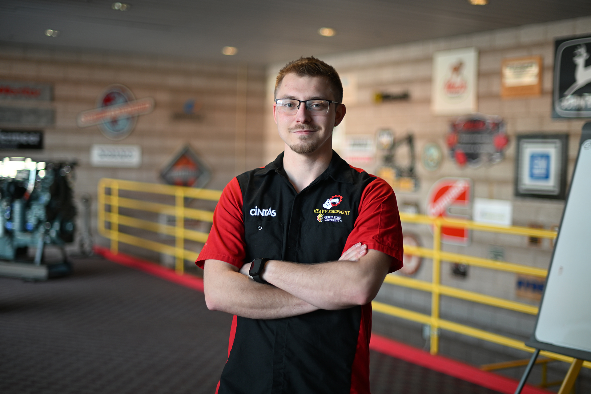 Ferris State's William Bennett is a Heavy Equipment student on track for success in ship engine repair